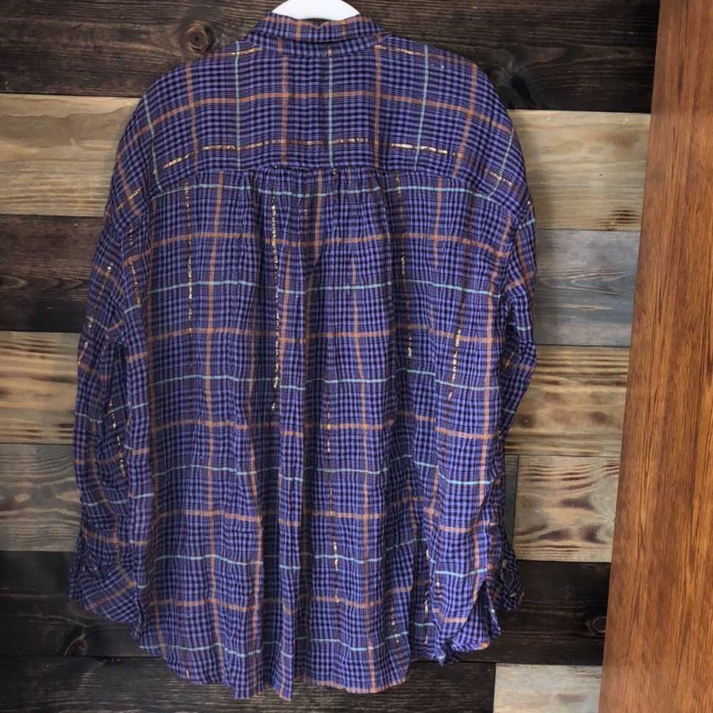 Free People Break My Stride Button Up Top - Picture 5 of 5
